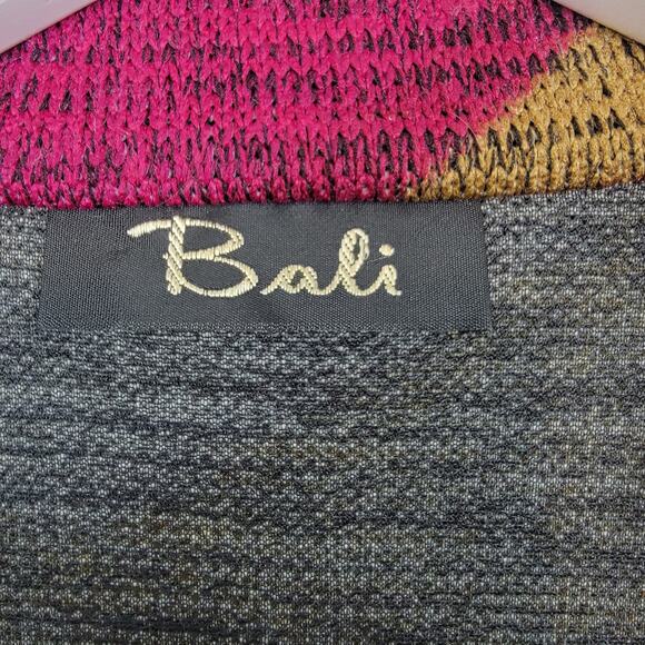 Bali Geo Colorblock Sweater Knit Toggle Closure Blazer - Size M - Picture 6 of 6